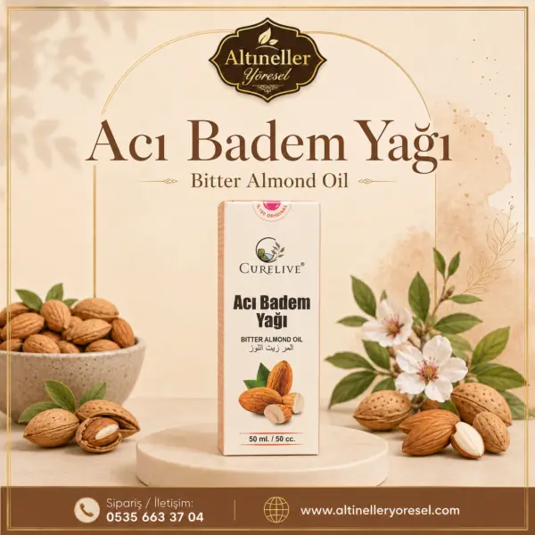Curelive Acı Badem Yağı 50 ML