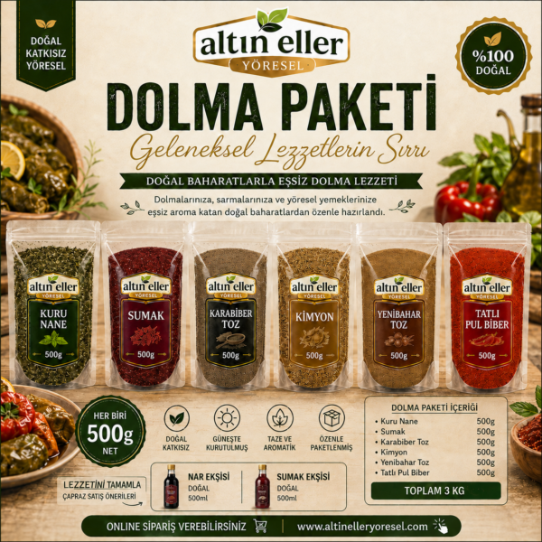 Dolma Baharatı Paketi 6’lı 3 KG | Yeni Sezon Baharatlar
